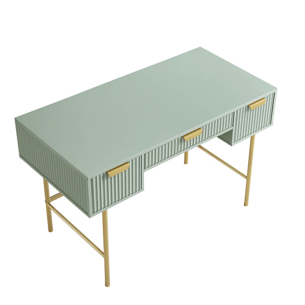 Richmond Ridged Dressing Table, Matte Sage Green