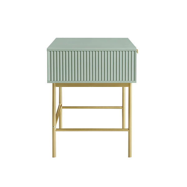 Richmond Ridged Dressing Table, Matte Sage Green