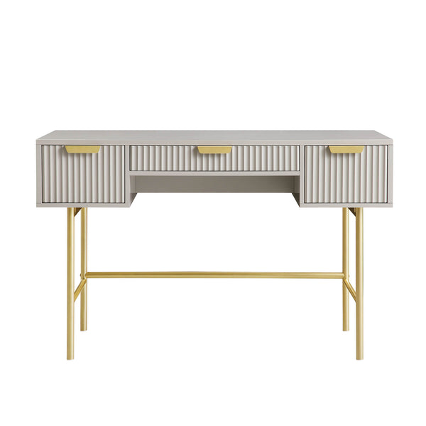 Richmond Ridged Dressing Table, Matte Taupe