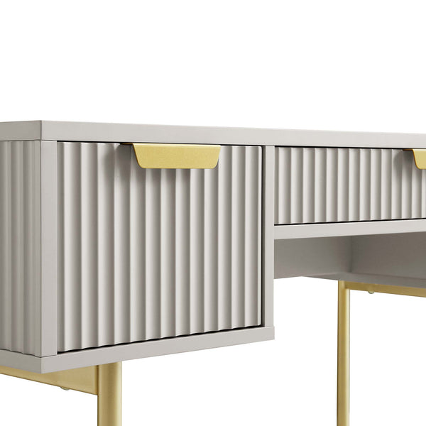 Richmond Ridged Dressing Table, Matte Taupe