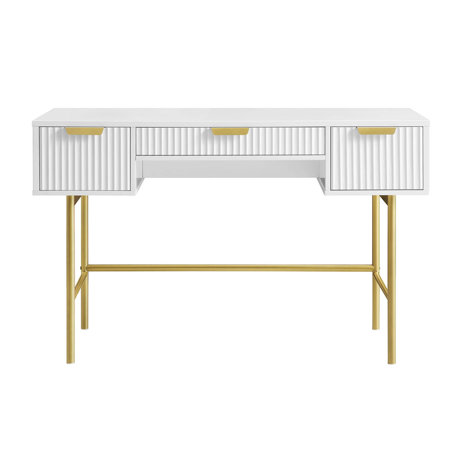 Richmond Ridged Dressing Table, Matte White