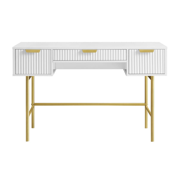 Richmond Ridged Dressing Table, Matte White