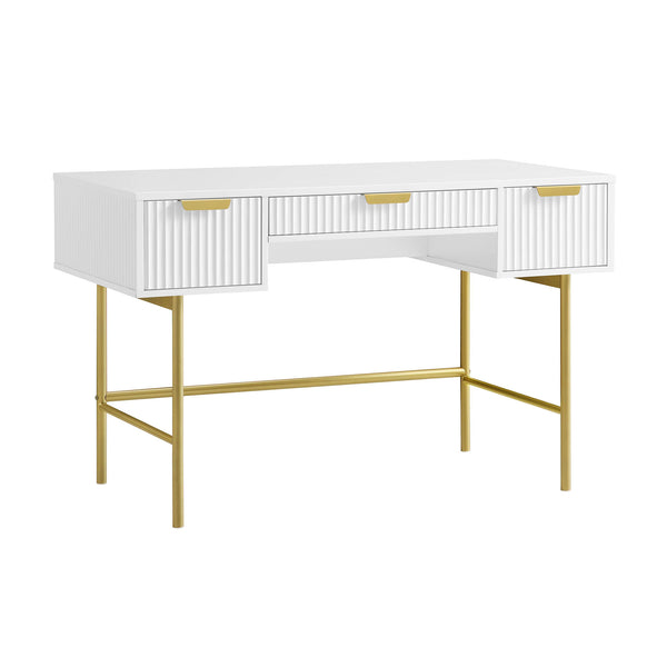 Richmond Ridged Dressing Table, Matte White