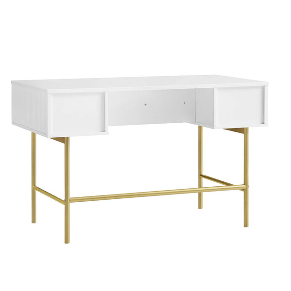Richmond Ridged Dressing Table, Matte White