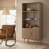 Richmond Ridged Tall Bookcase with Doors, Light Ash - daals
