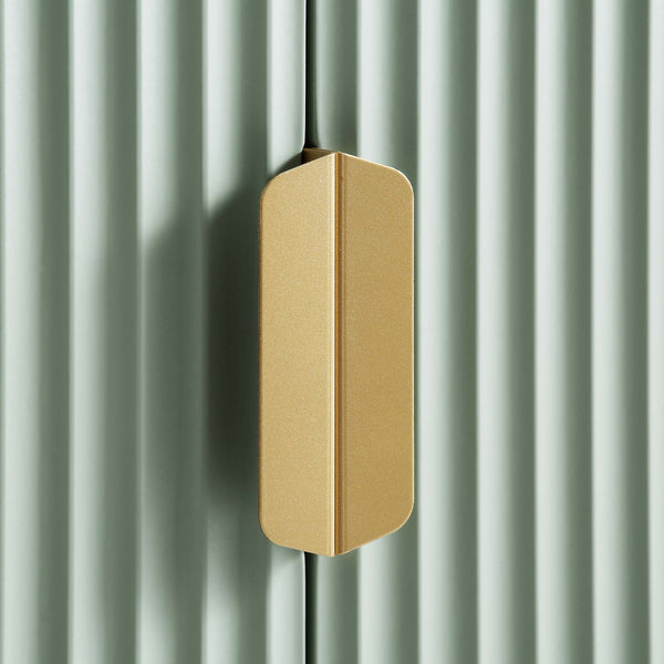 Richmond Ridged Tall Bookcase with Doors, Matte Sage Green