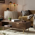 Richmond Ridged Coffee Table with Drawer, Dark Ash - daals