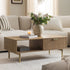 Richmond Ridged Coffee Table with Drawer, Light Ash - daals