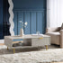 Richmond Ridged Coffee Table with Drawer, Matte Taupe - daals
