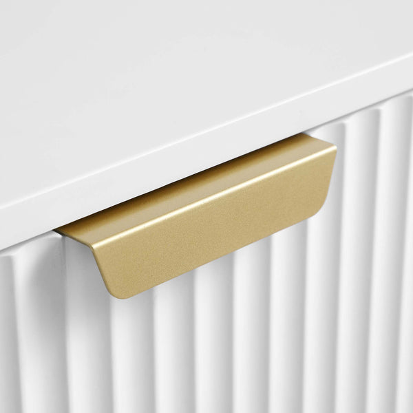 Richmond Ridged Coffee Table with Drawer, Matte White