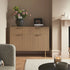 Richmond Ridged 2 - Door Cabinet with Drawers, Light Ash - daals
