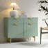 Richmond Ridged 2-Door Cabinet with Drawers, Matte Sage Green