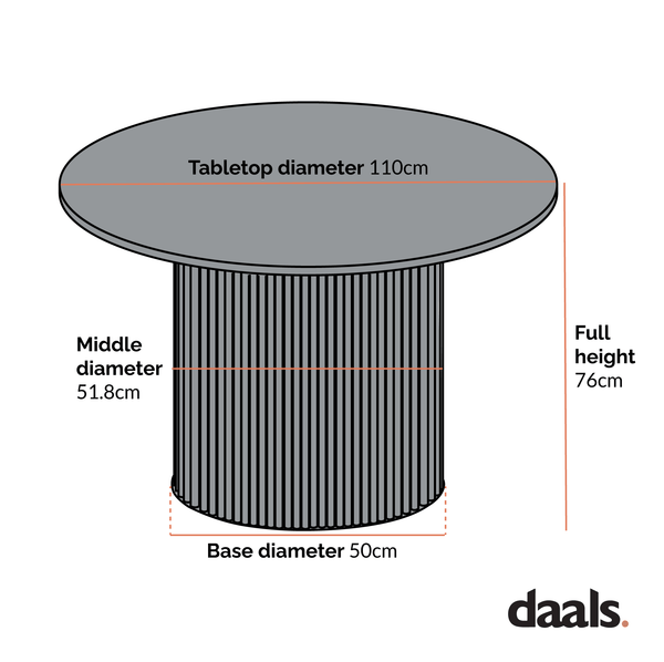 Maru Round Oak Pedestal Dining Table, Oak