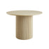 Maru Round Oak Pedestal Dining Table, Greige Oak