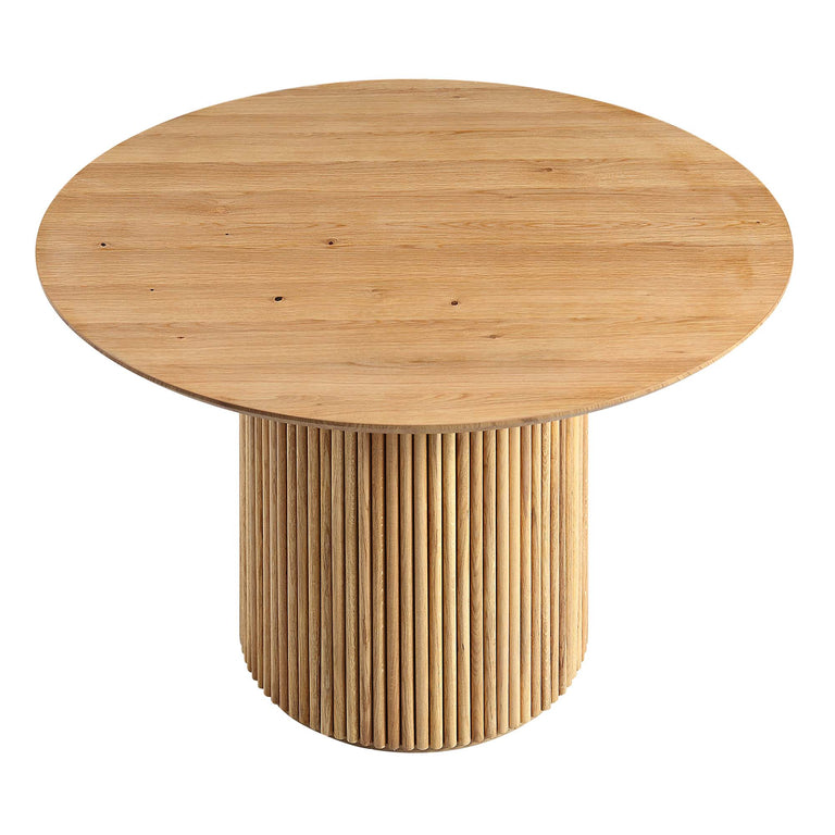 Maru Round Oak Pedestal Dining Table, Oak daals