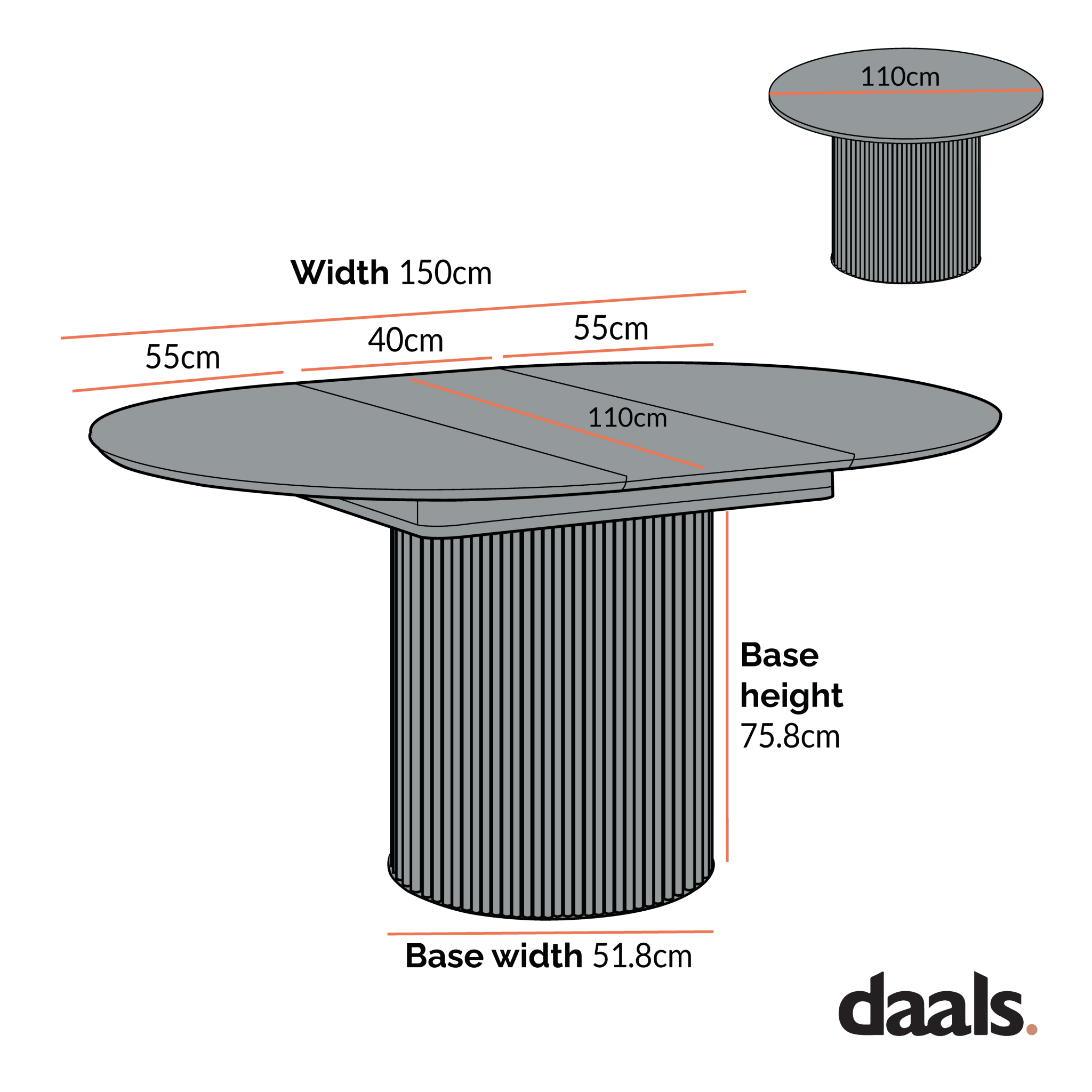 Maru Round 4-6 Seater Extending Oak Pedestal Dining Table, Silver Oak ...