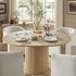 Maru Round 4-6 Seater Extending Oak Pedestal Dining Table, Greige Oak - daals
