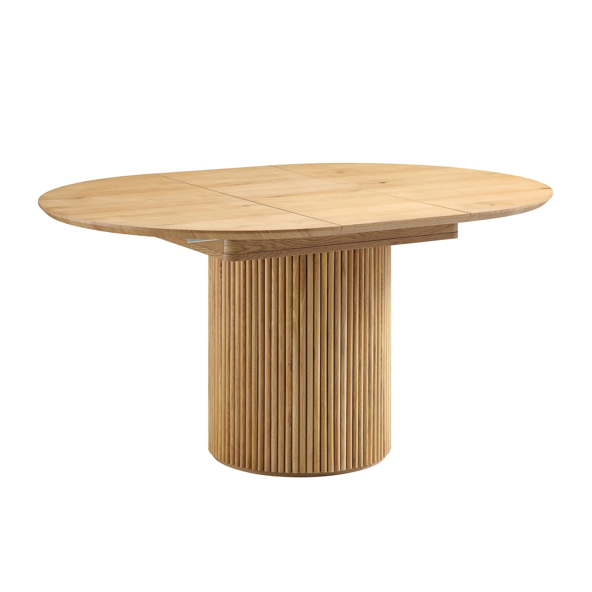 Maru Round 4-6 Seater Extending Oak Pedestal Dining Table, Oak | daals