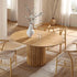 Maru Round 4 - 6 Seater Extending Oak Pedestal Dining Table, Oak - daals