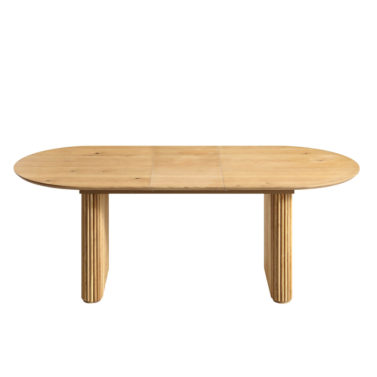 Maru Oval 6-8 Seater Extending Oak Pedestal Dining Table, Oak | daals