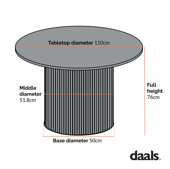 Maru Ceramic Top Black Pedestal Round Dining Table
