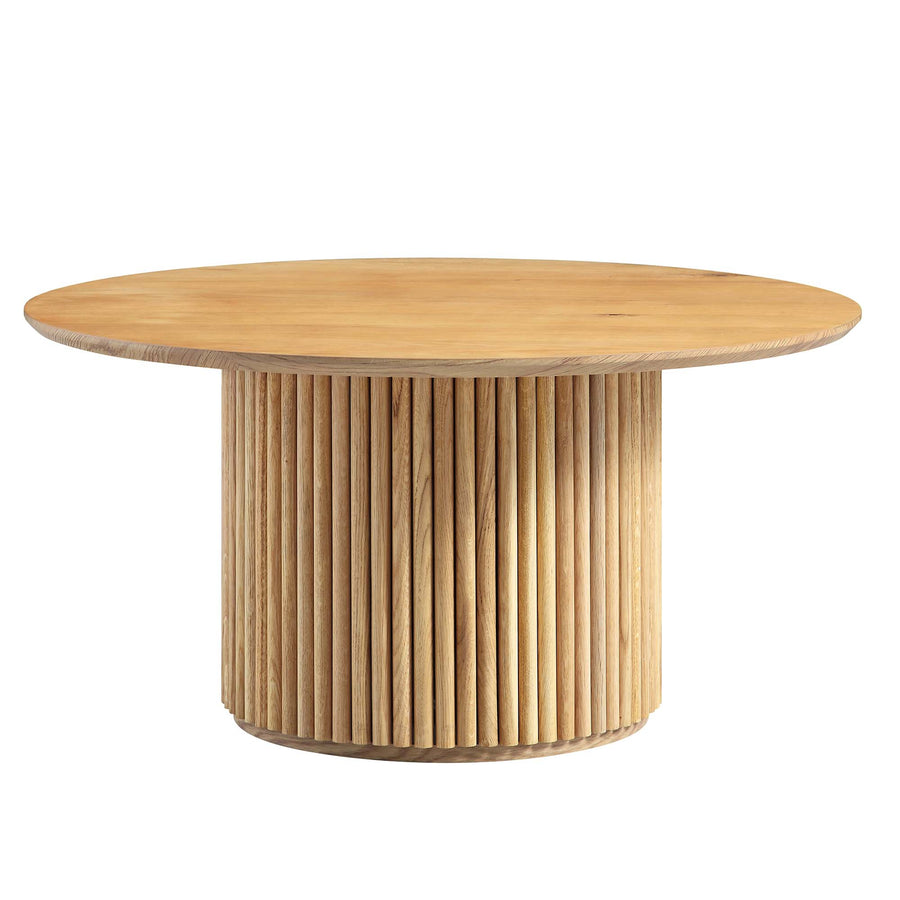 Maru Round Oak Pedestal Coffee Table, Oak daals