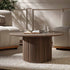 Maru Round Oak Pedestal Coffee Table, Silver Oak - daals