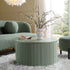 Maru Oak Round Coffee Table with Storage, Sage Green - daals