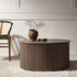 Maru Oak Round Coffee Table with Storage, Silver Oak - daals