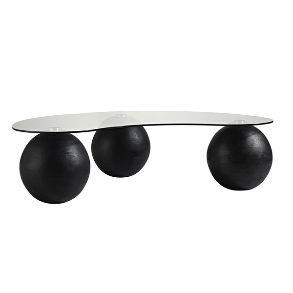 Sveti Curved Glass Coffee Table