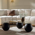 Sveti Curved Glass Coffee Table, Black - daals