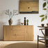Agnes Curved Edge 2 Door 3 Drawer Wide Sideboard, Natural - daals