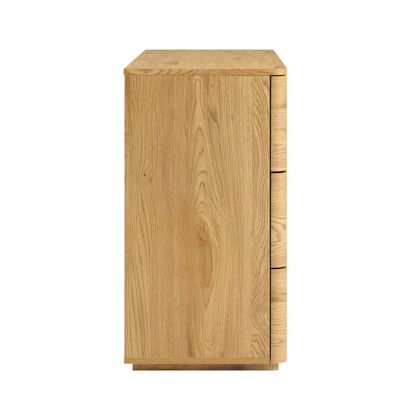 Agnes Curved Edge Chest of 6 Drawers, Natural