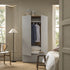 Agnes Curved Edge Double Wardrobe, Dove Grey with Oak Top - daals
