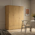 Agnes Curved Edge Triple Wardrobe, Natural - daals