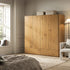 Agnes Curved Edge 4 - Door Wardrobe, Natural - daals