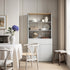 Agnes Curved Edge Dresser, Dove Grey with Oak Top - daals