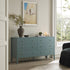 Henley Scalloped Edge 6 Drawer 140cm Wide Chest, Blue Spruce - daals
