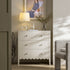 Henley Scalloped Edge 3 Drawer Chest, Light Sand - daals