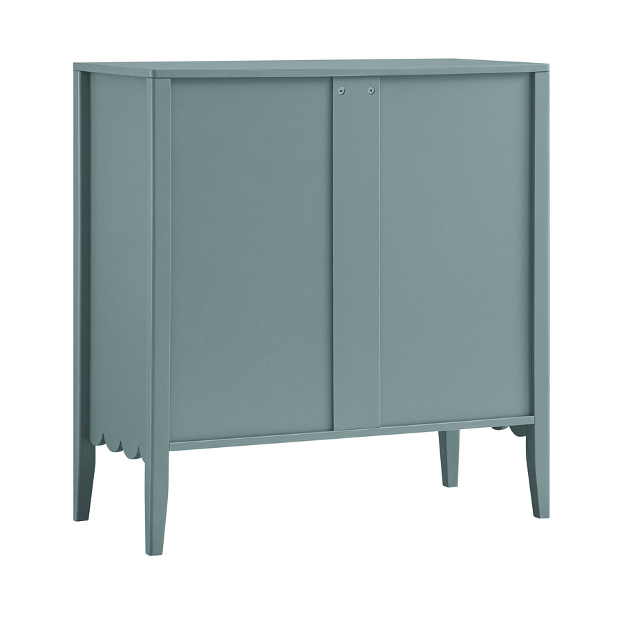 Henley Scalloped Edge 3 Drawer Chest, Blue Spruce