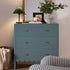 Henley Scalloped Edge 3 Drawer Chest, Blue Spruce - daals