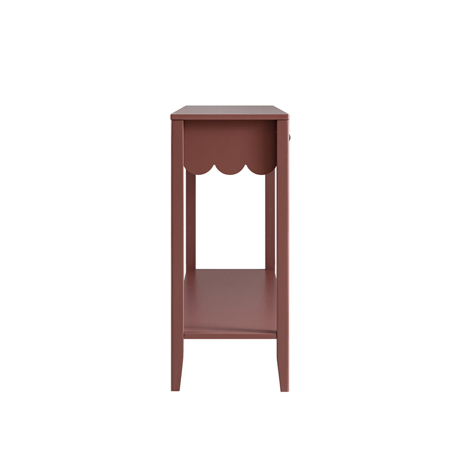 Henley Scalloped Edge Console Table, Rosewood