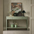 Henley Scalloped Edge Console Table, Sage Green - daals