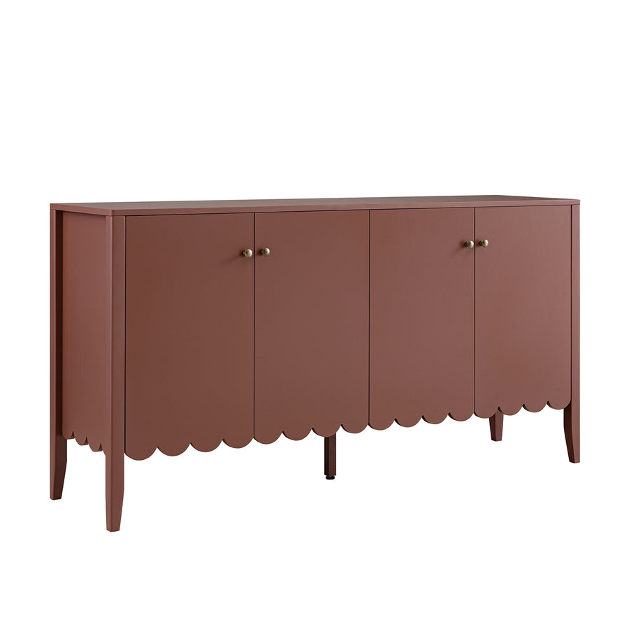 Henley Scalloped Edge 150cm Wide Sideboard, Rosewood