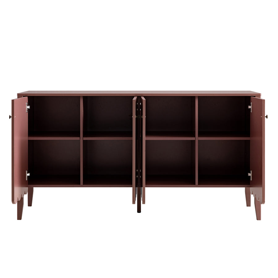 Henley Scalloped Edge 150cm Wide Sideboard, Rosewood