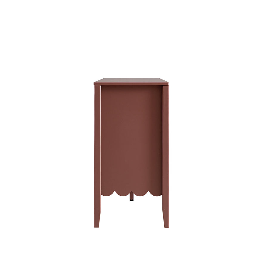Henley Scalloped Edge 150cm Wide Sideboard, Rosewood