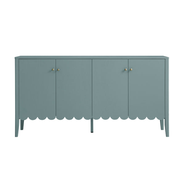 Henley Scalloped Edge 150cm Wide Sideboard, Blue Spruce