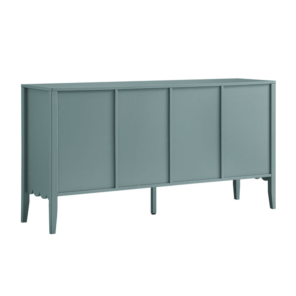 Henley Scalloped Edge 150cm Wide Sideboard, Blue Spruce