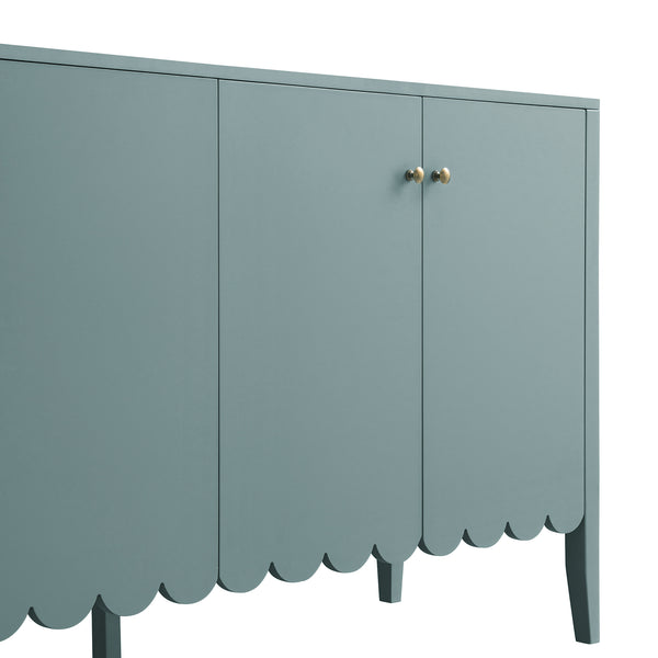 Henley Scalloped Edge 150cm Wide Sideboard, Blue Spruce