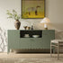 Henley Scalloped Edge 150cm Wide Sideboard with Open Shelf, Sage Green - daals